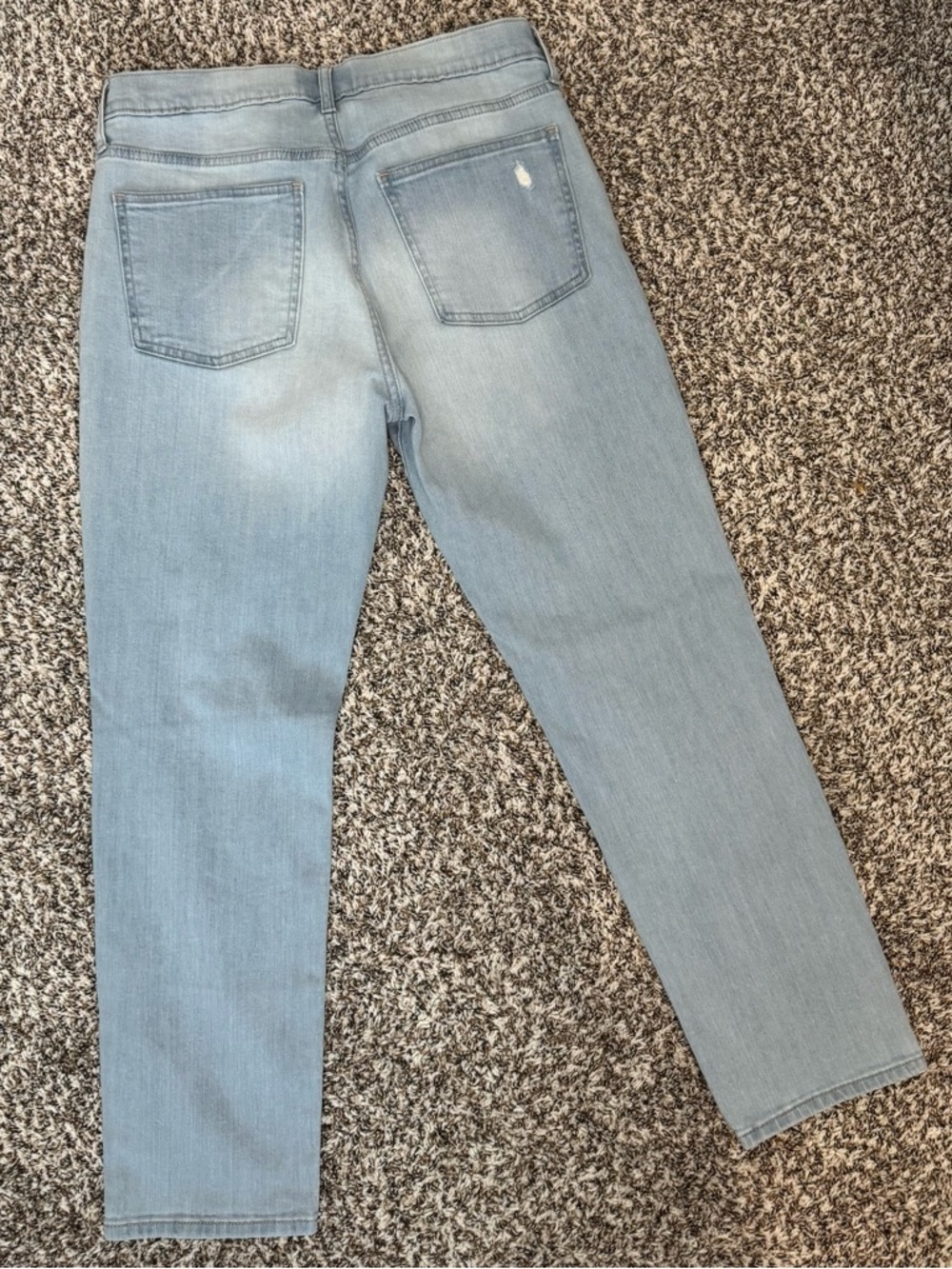 GAP Girlfriend Jeans Women’s 29 Light Wash Distressed Straight Leg Denim - Picture 5 of 6